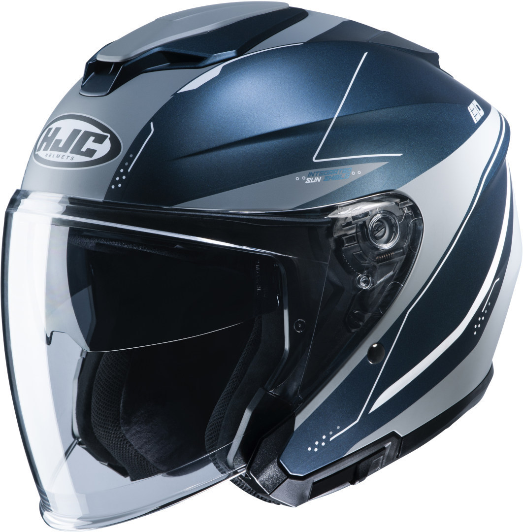 HJC i30 Slight Jet Helmet, blue-silver, Size XS 54 55, blue-silver, Size XS 54 55