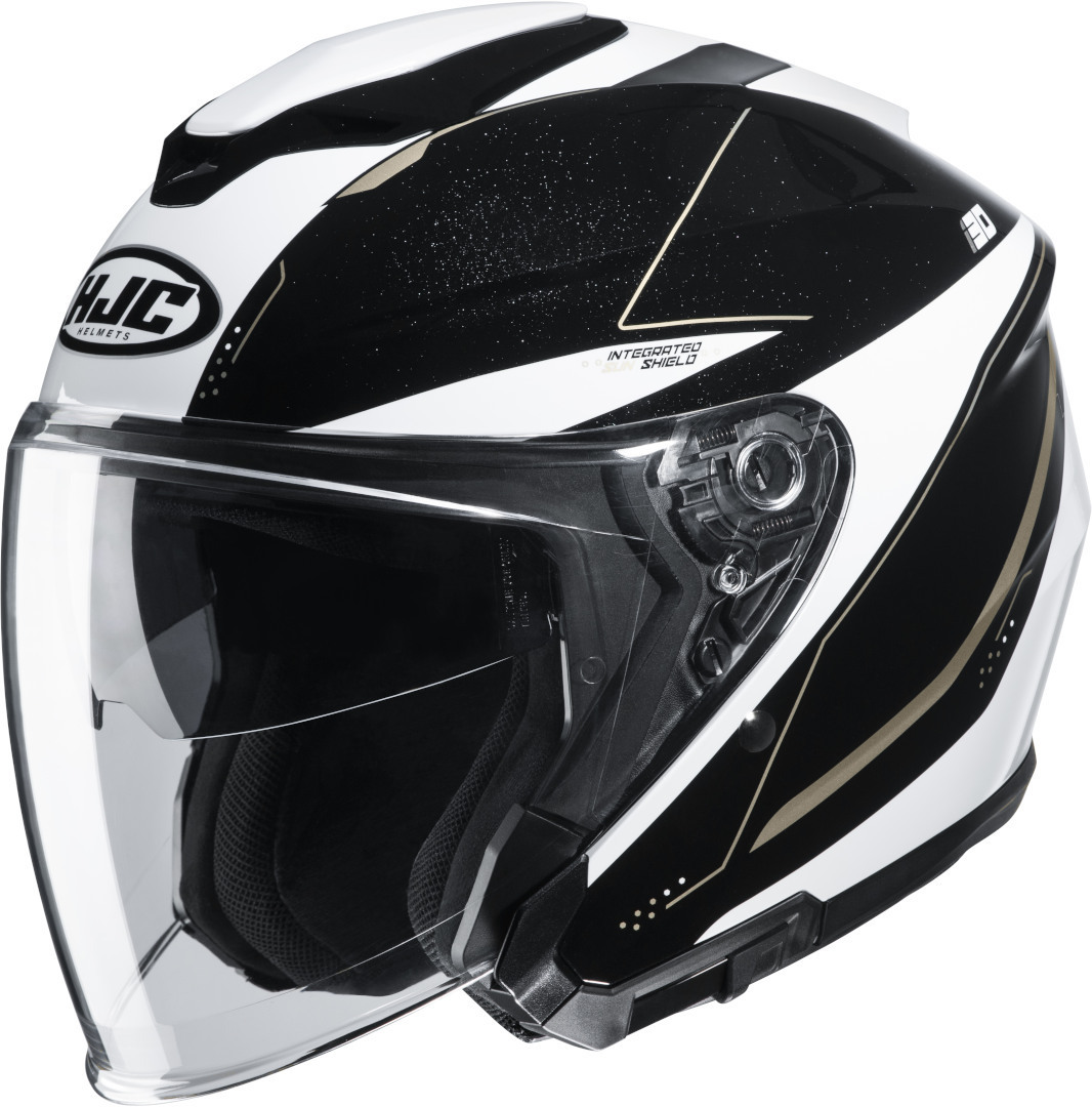HJC i30 Slight Jet Helmet, black-white, Size XS 54 55, black-white, Size XS 54 55