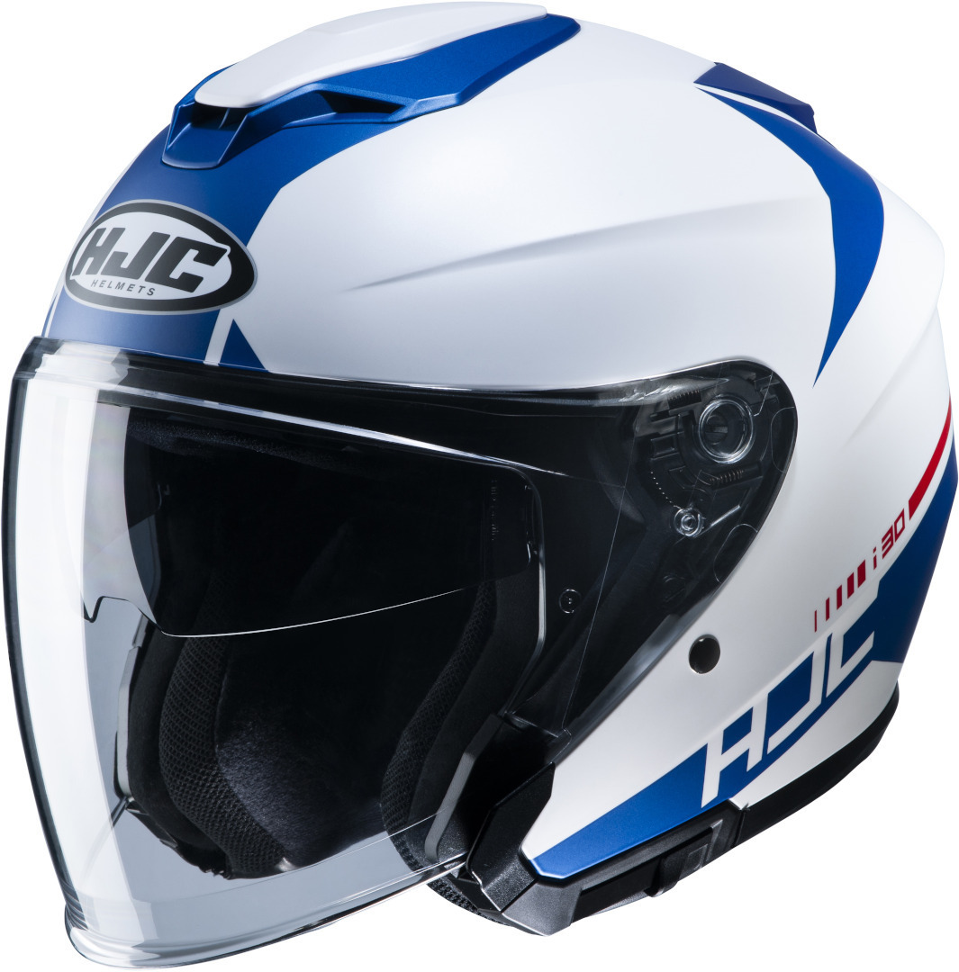 HJC i30 Baras Jet Helmet, white-blue, Size XL, white-blue, Size XL