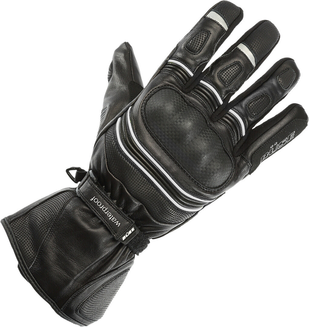 Büse Willow Waterproof Ladies Motorcycle Gloves, black-white, Size S for Women, black-white, Size S for Women