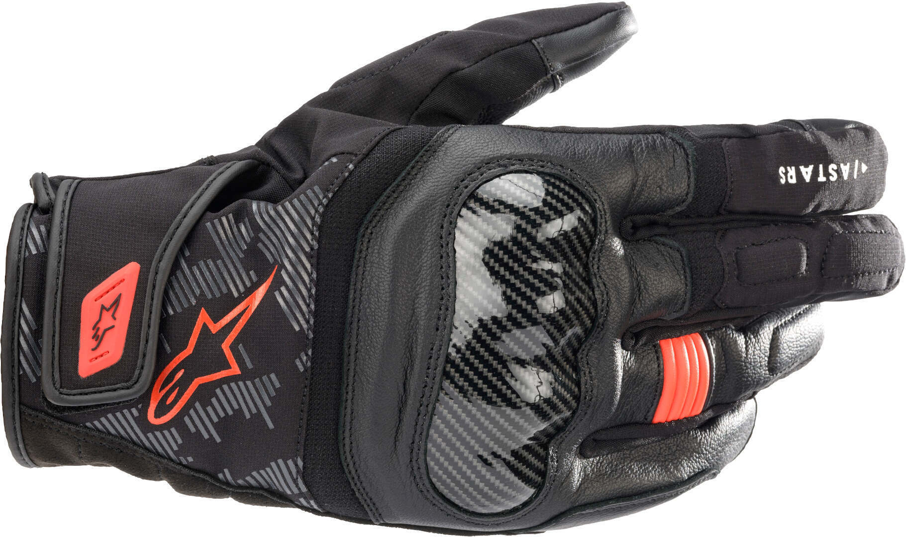 Alpinestars SMX Z Drystar Motorradhandschuhe, schwarz-rot, Größe L, schwarz-rot, Größe L