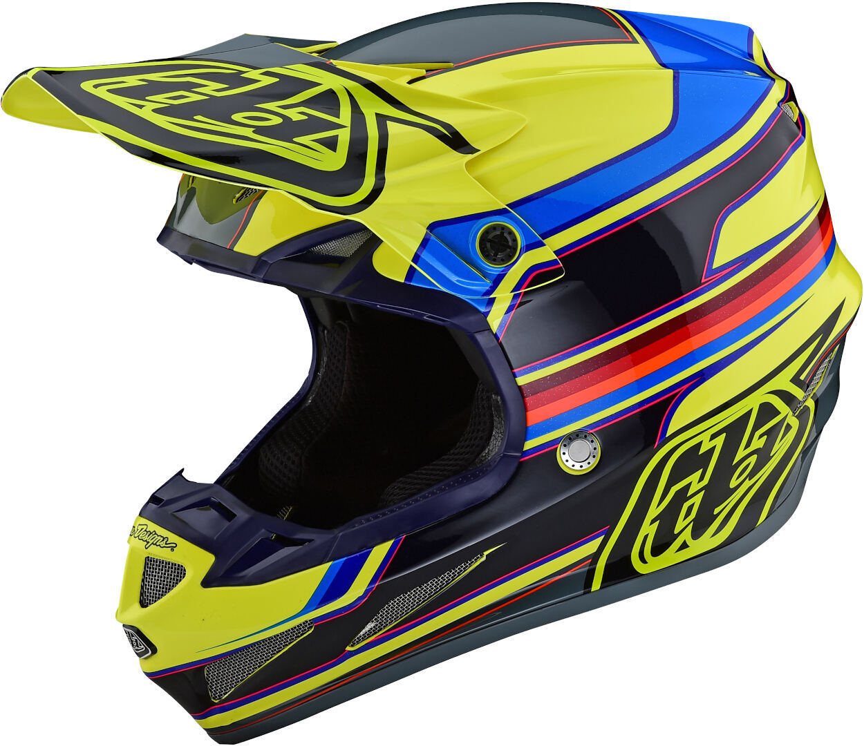Troy Lee Designs SE4 Speed MIPS Motocross Helmet, grey-yellow, Size L, grey-yellow, Size L