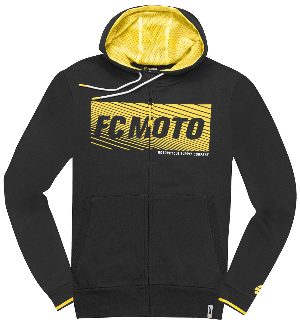 FC-Moto Waving Zip-hoodie, zwart-geel, afmeting M