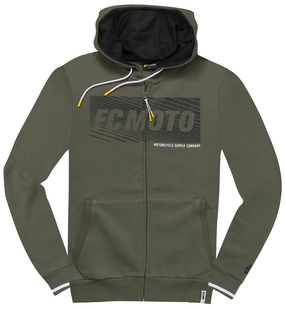 FC-Moto Waving Zip Hoodie, black-green, Size S, black-green, Size S