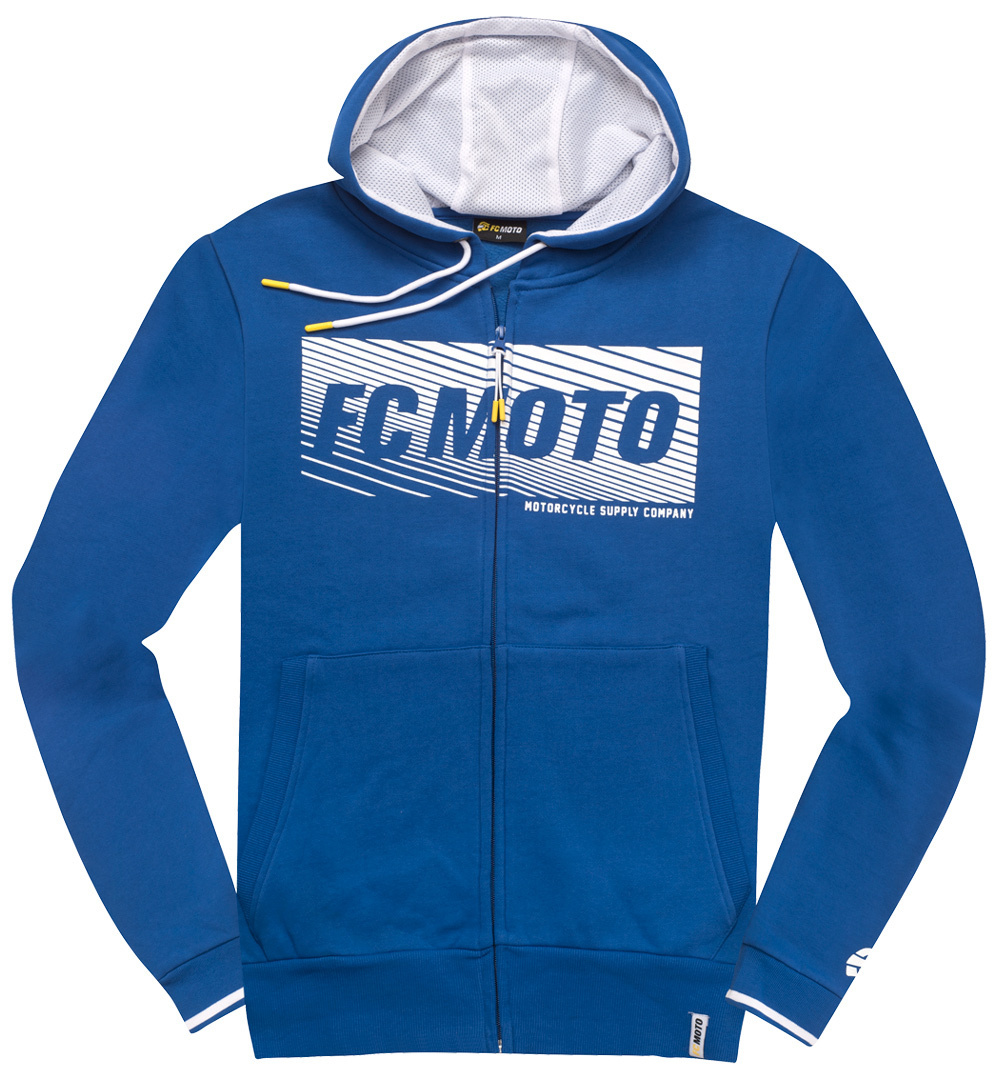 FC-Moto Waving Zip Hoodie, white-blue, Size S, white-blue, Size S