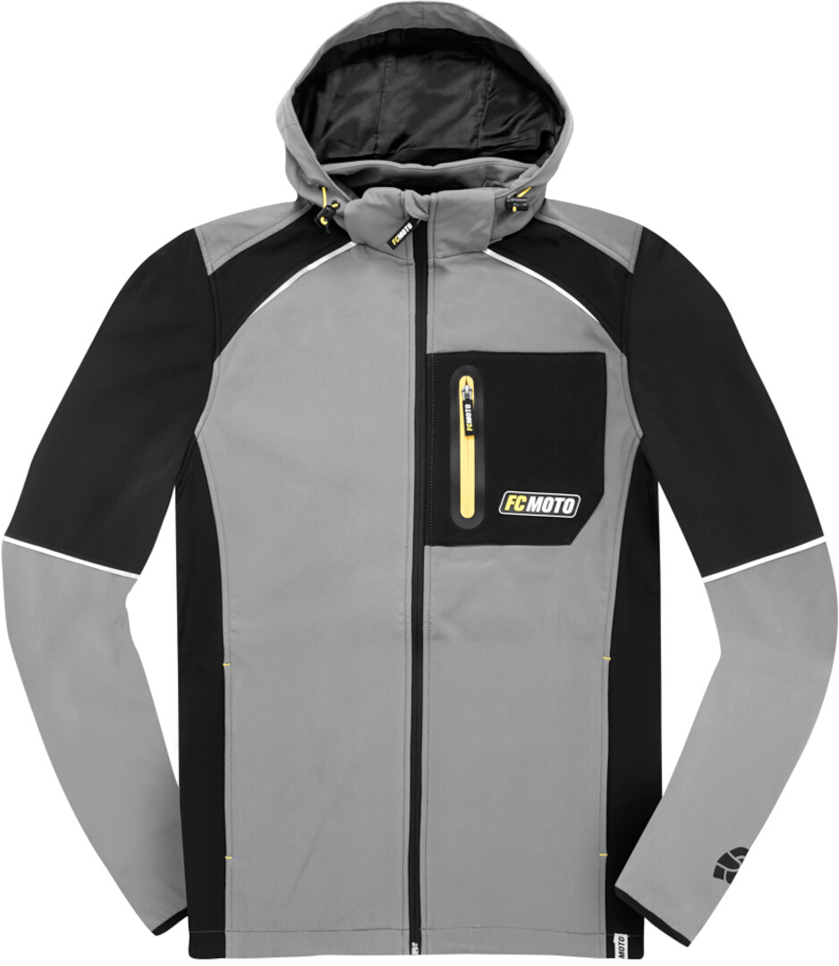 FC-Moto FCM-SSJ Softshell Jacke, schwarz-grau, Größe S, schwarz-grau, Größe S