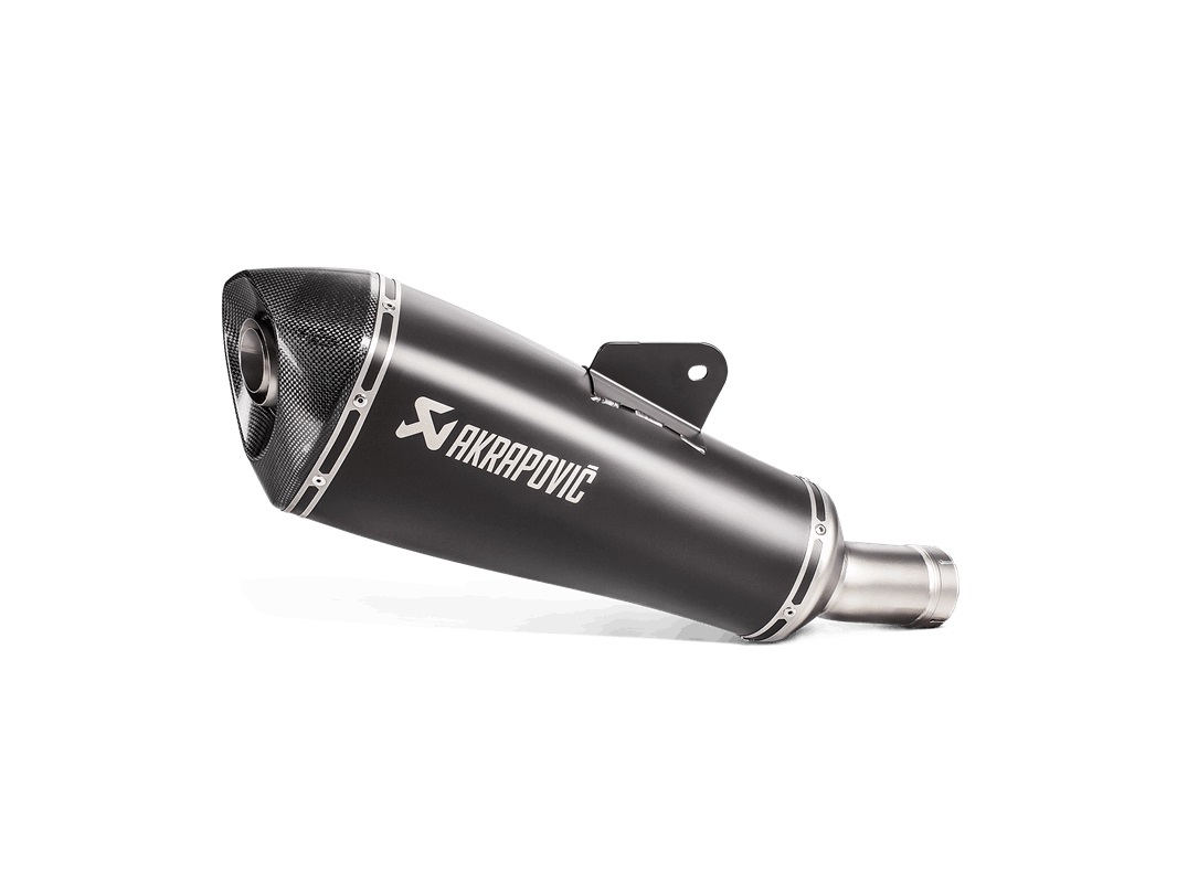 Akrapovic Slip-On Line Titanium bageste lyddæmper, sort-grå