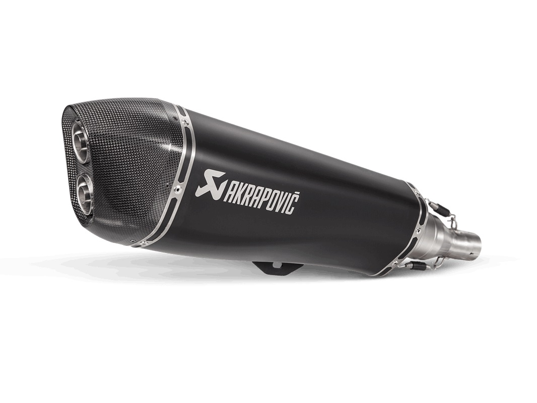 Akrapovic Slip-On Line Endschalldämpfer, schwarz-silber, schwarz-silber