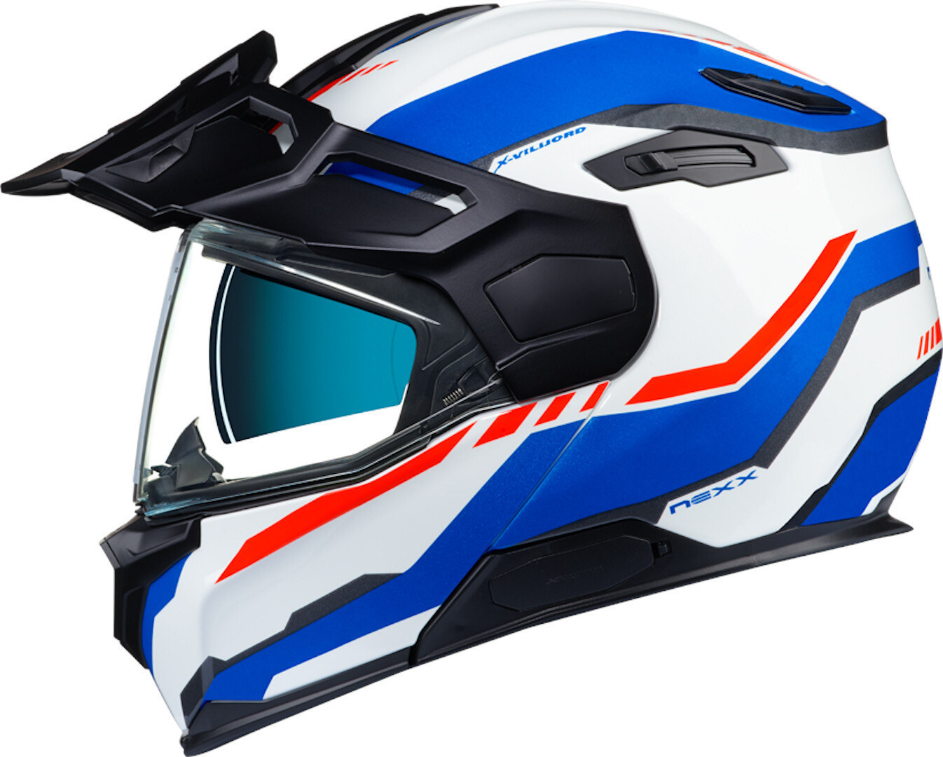 Nexx X.Vilijord Continental Helmet, white-red-blue, Size 2XL, white-red-blue, Size 2XL