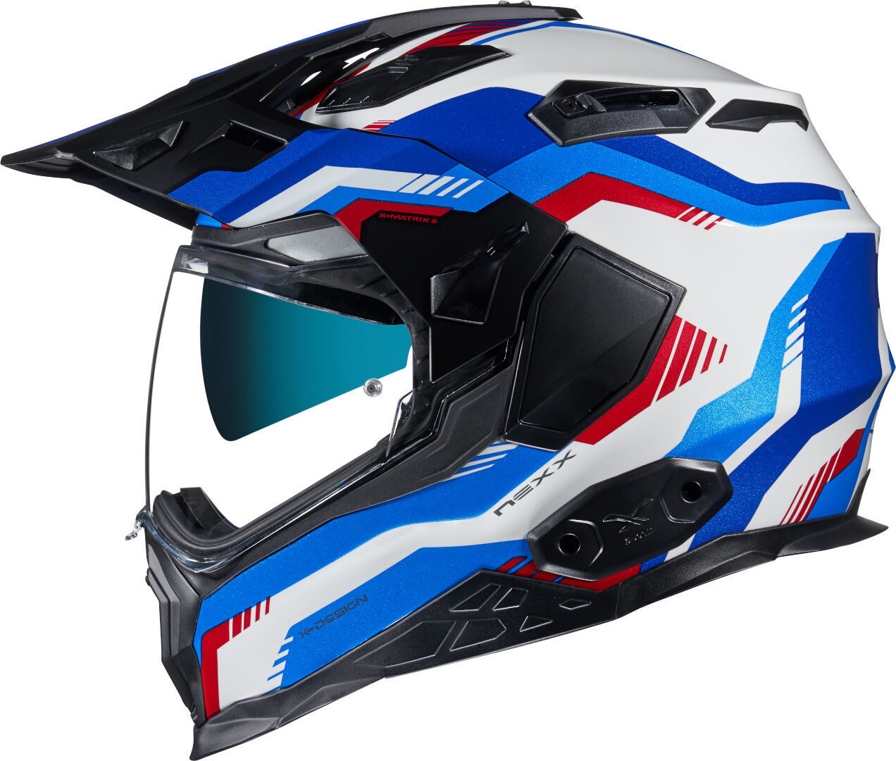Nexx X.Wed 2 Columbus Helmet, white-red-blue, Size XS, white-red-blue, Size XS