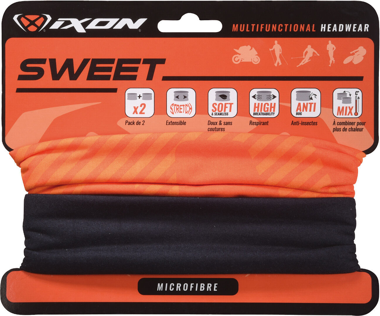 Ixon Sweet XLogo Multifunctional Headwear, black-orange, black-orange, Size One Size