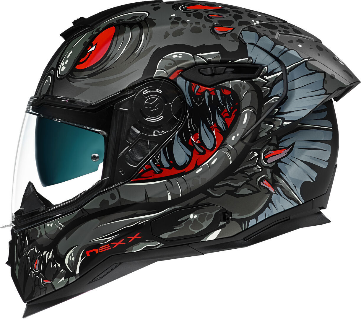 Nexx SX.100R Abisal Helmet, black-red, Size M, black-red, Size M