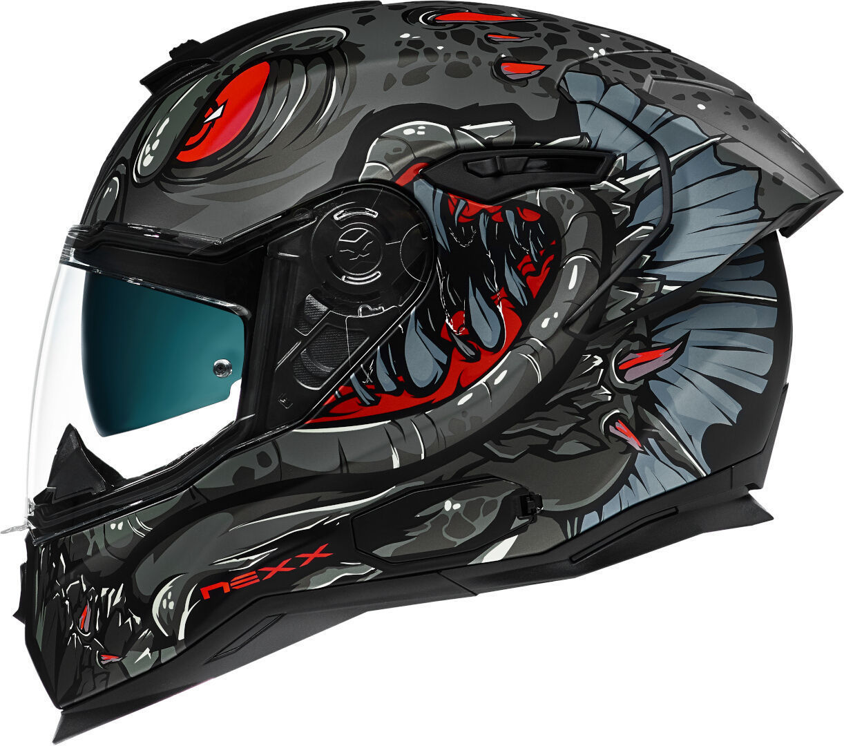 Nexx SX.100R Abisal Helmet, black-red, Size S, black-red, Size S