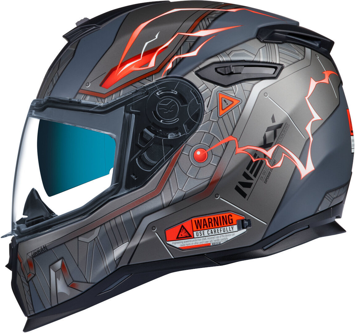 Nexx SX.100 Gigabot Helmet, grey, Size S, grey, Size S