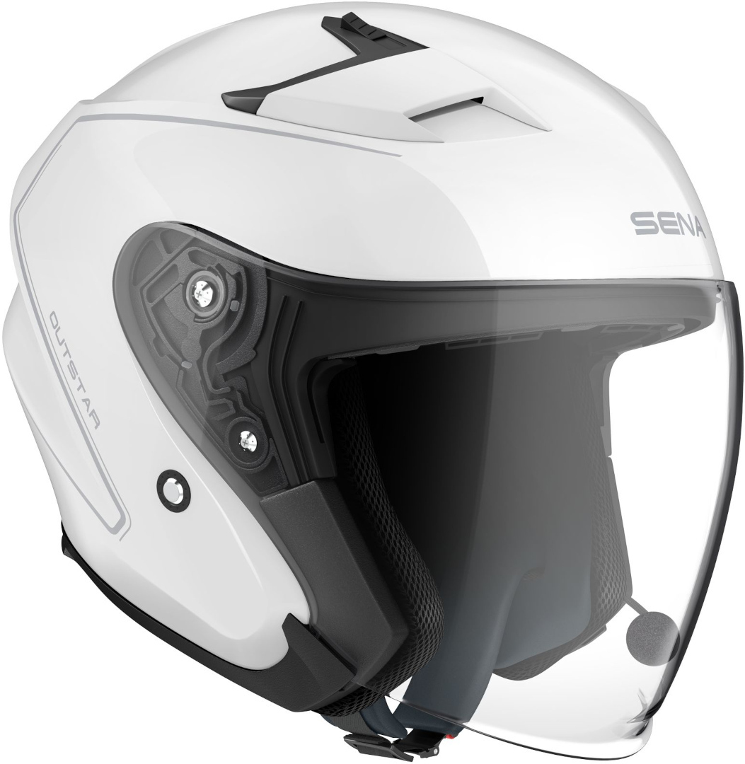 Sena Outstar Jet Helmet, white, Size S 57 58, white, Size S 57 58
