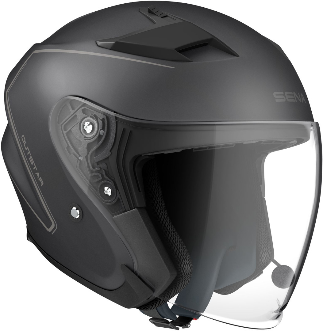 Sena Outstar Jet Helmet, black, Size M 60, black, Size M 60