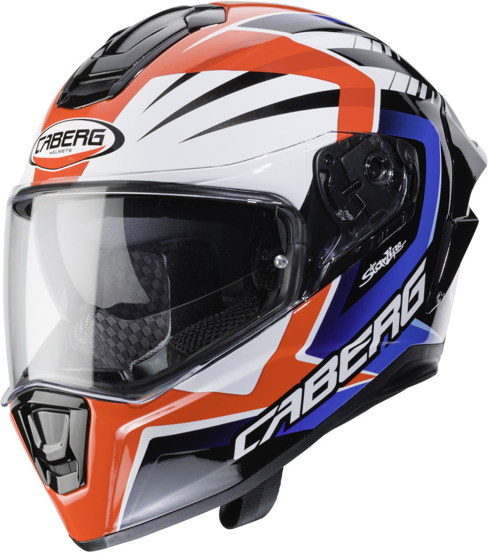 Caberg Drift Evo MR55 Helmet, white-red-blue, Size M, white-red-blue, Size M