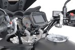 SW-Motech GPS mount with handlebar clamp - For 1 1/4" (Ø 32 mm) handlebar. Damped. Silver.