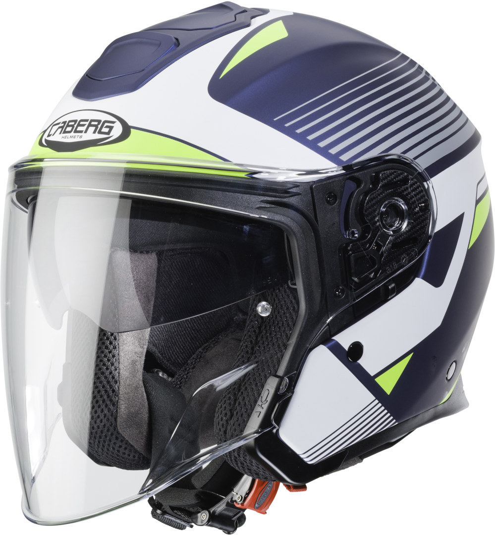 Caberg Flyon Rio Jet Helmet, blue-yellow, Size L, blue-yellow, Size L
