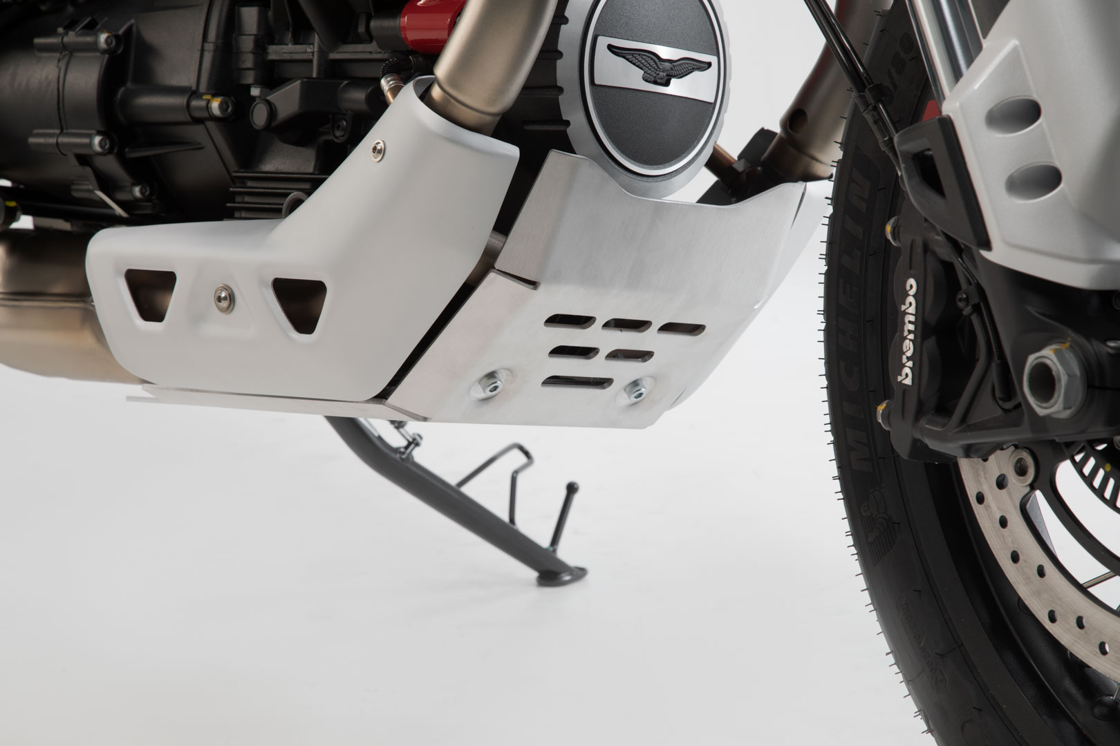 SW-Motech Gris. Moto Guzzi V85 TT (19-). - Gris. Moto Guzzi V85 TT (19-)., argent