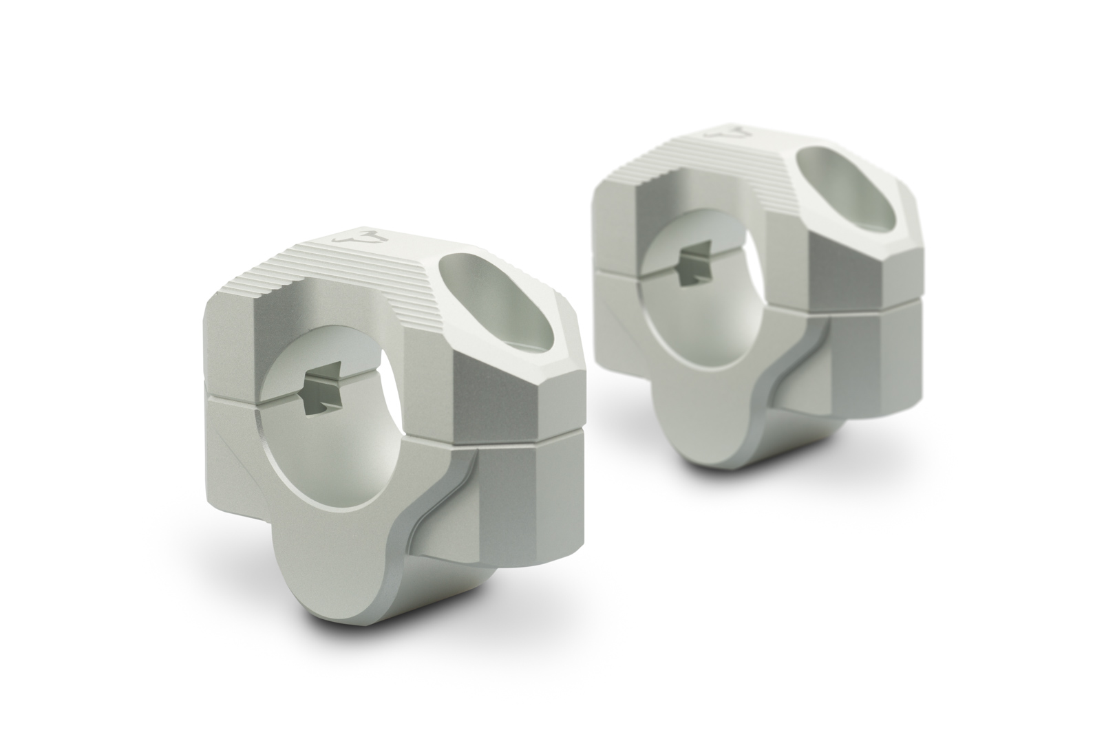 Sw-Motech Unisex Silver Bar Riser For Ø 28 Mm Handlebar - H=20 Mm. Milled.