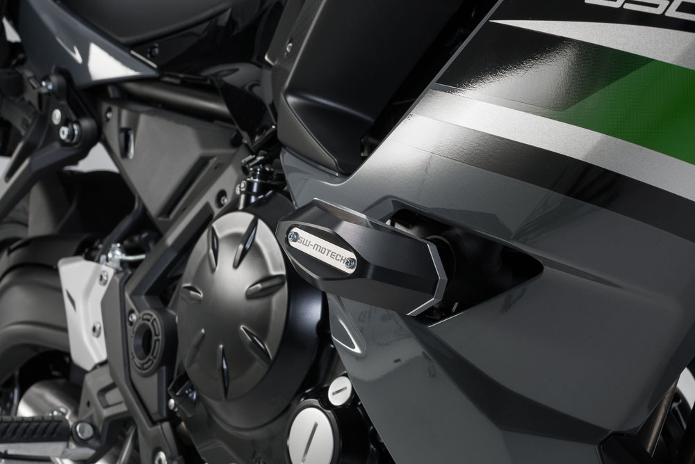 SW-Motech Frame slider kit - Black. Kawasaki Ninja 650 (16-).