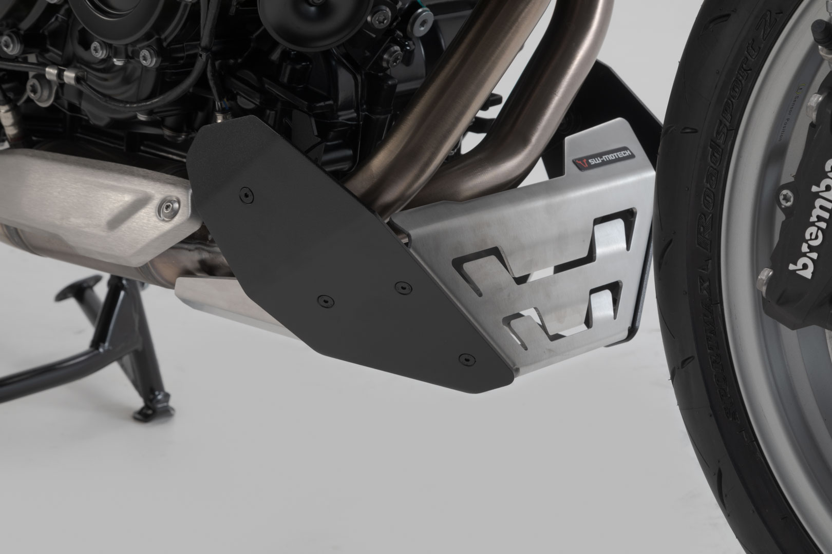 SW-Motech Bugspoiler - Schwarz/Silbern. BMW F 900 R / XR (19-)., schwarz