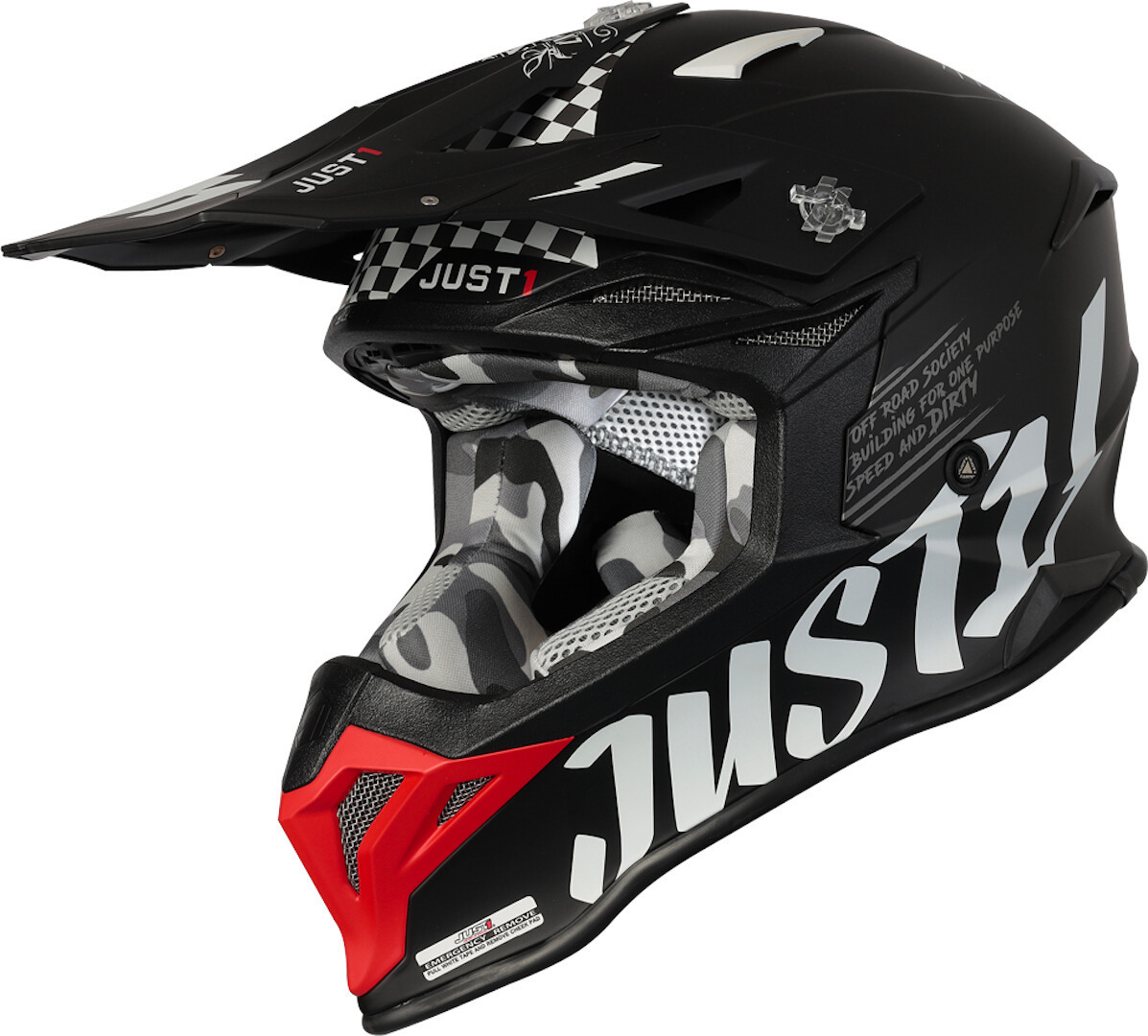 Just1 J39 Rock Motocross Helmet, multicolored, Size XS, multicolored, Size XS