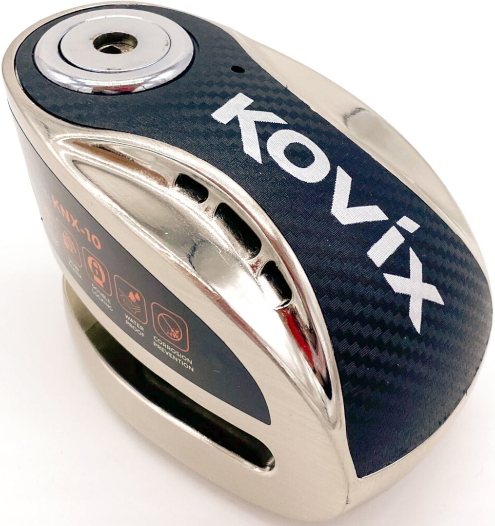Kovix KNX10 Alarm Brake Disc Lock, silver, silver, Size One Size