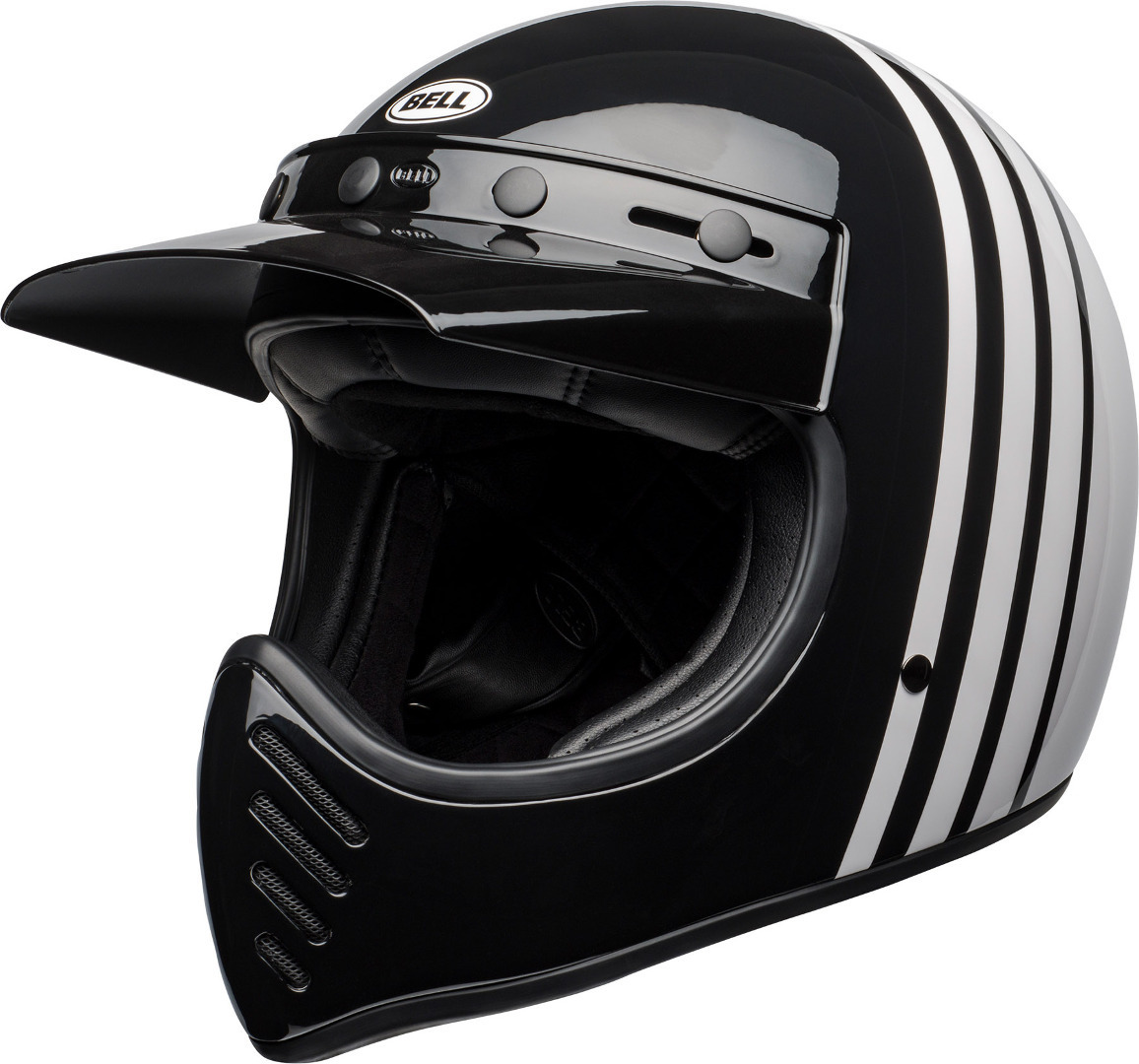 Bell Moto-3 Reverb Helmet, black-white, Size S, black-white, Size S