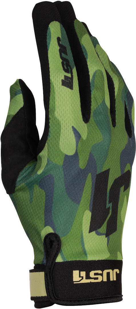 Just1 J-Flex Camo Motocross Gloves, green-multicolored, Size XS, green-multicolored, Size XS