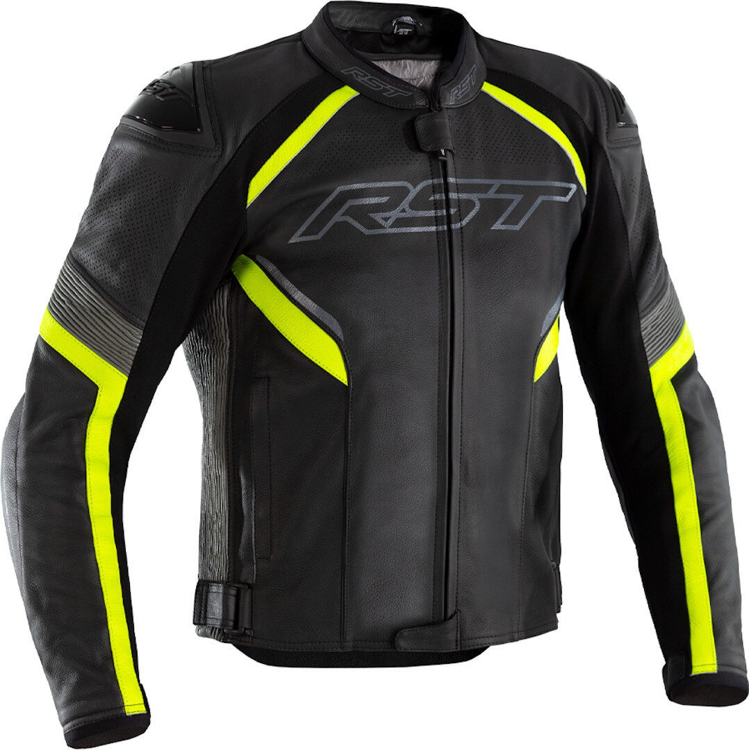 RST Sabre Airbag Motorfiets Lederen Jas, zwart-geel, afmeting S