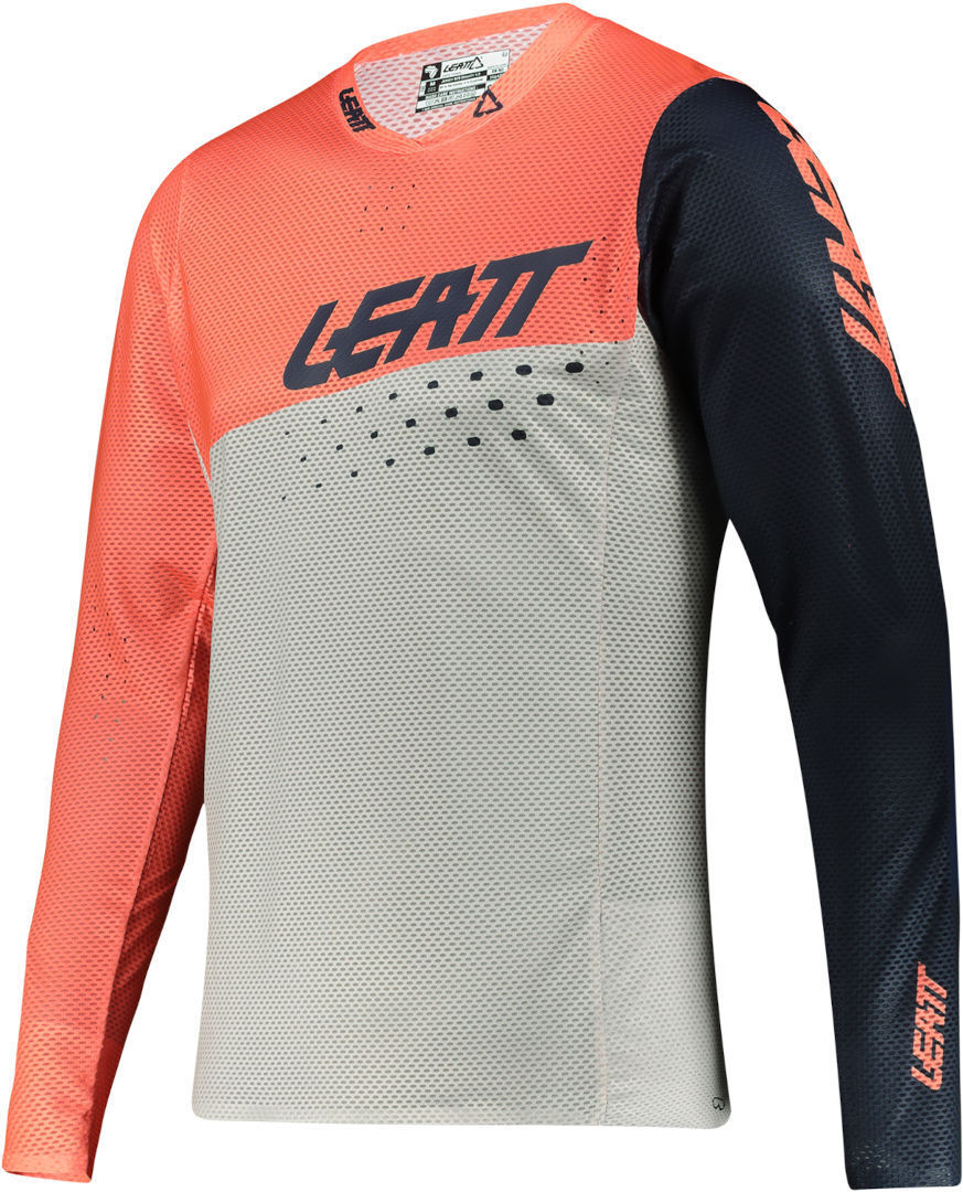 Leatt DBX 4.0 MTB LS Ultraweld Bicycle Jersey, white-blue-orange, Size M, M White Blue Orange unisex