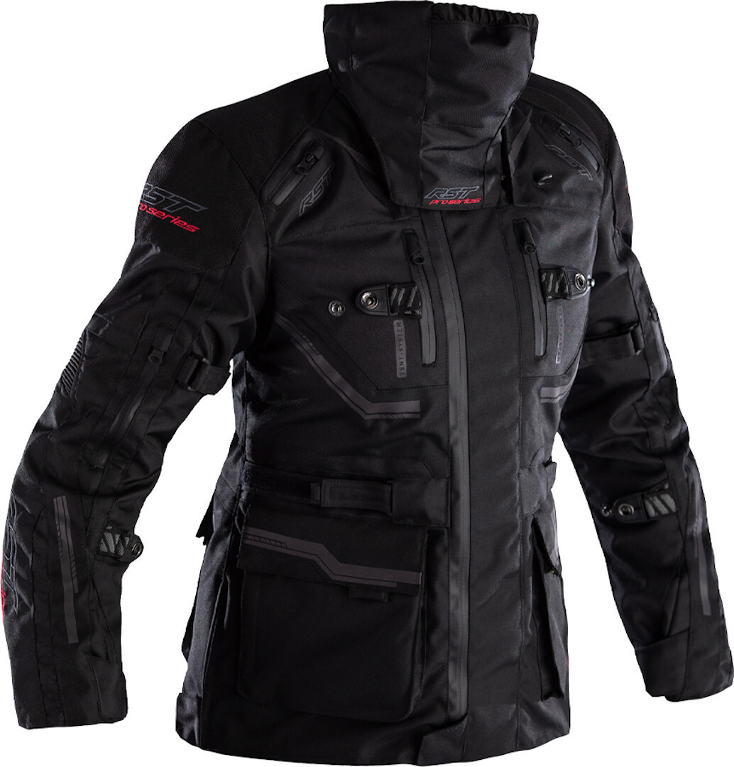 RST Pro Series Paragon 6 Dame airbag motorcykel tekstiljakke, sort, størrelse L til Kvinder