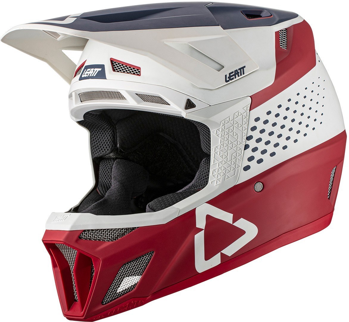 Leatt MTB 8.0 Composite Downhill Helmet, white-red-blue, Size M, white-red-blue, Size M