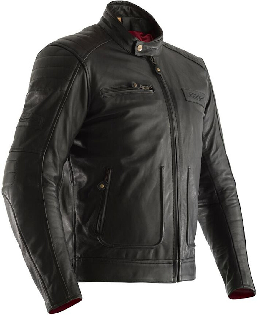 Image of RST Roadster II Motorcycle Leather Jacket Giacca moto in pelle, nero, dimensione S