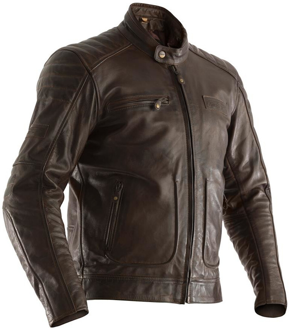 Image of RST Roadster II Motorcycle Leather Jacket Giacca moto in pelle, marrone, dimensione XS