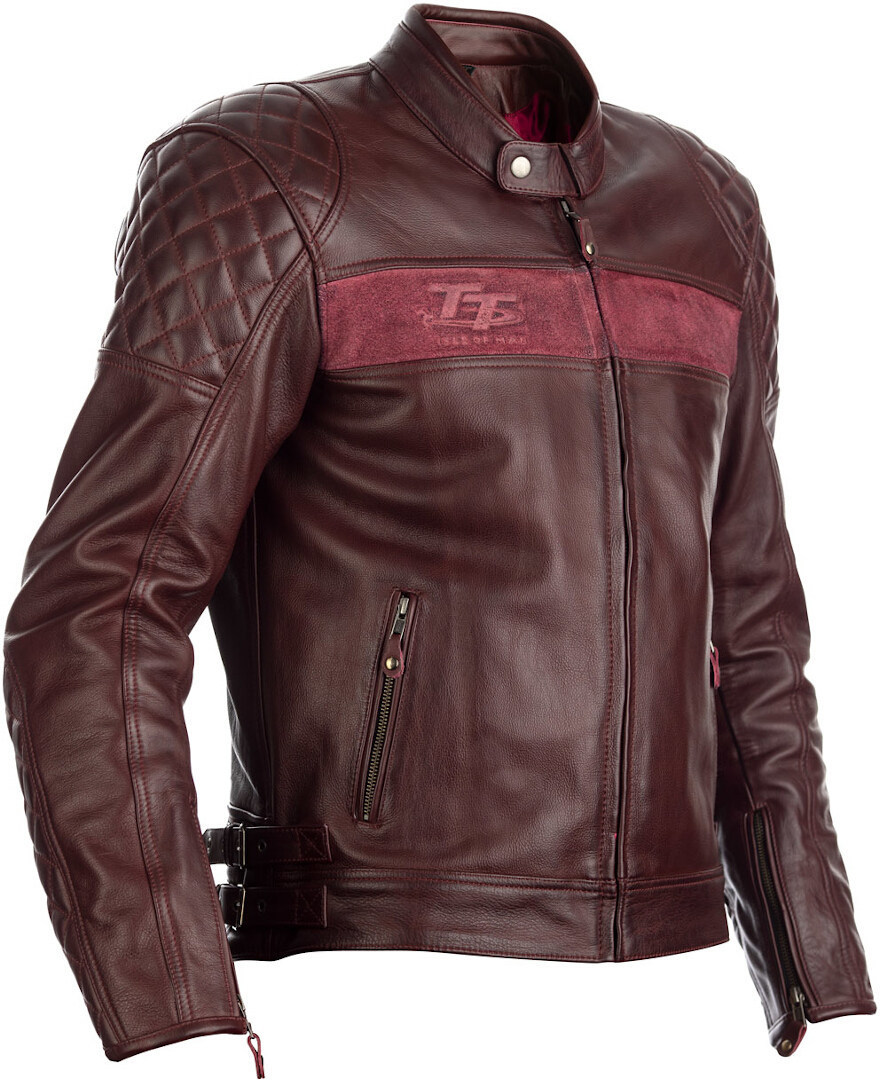 Image of RST Brandish Motorcycle Leather Jacket Giacca moto in pelle, rosso, dimensione S