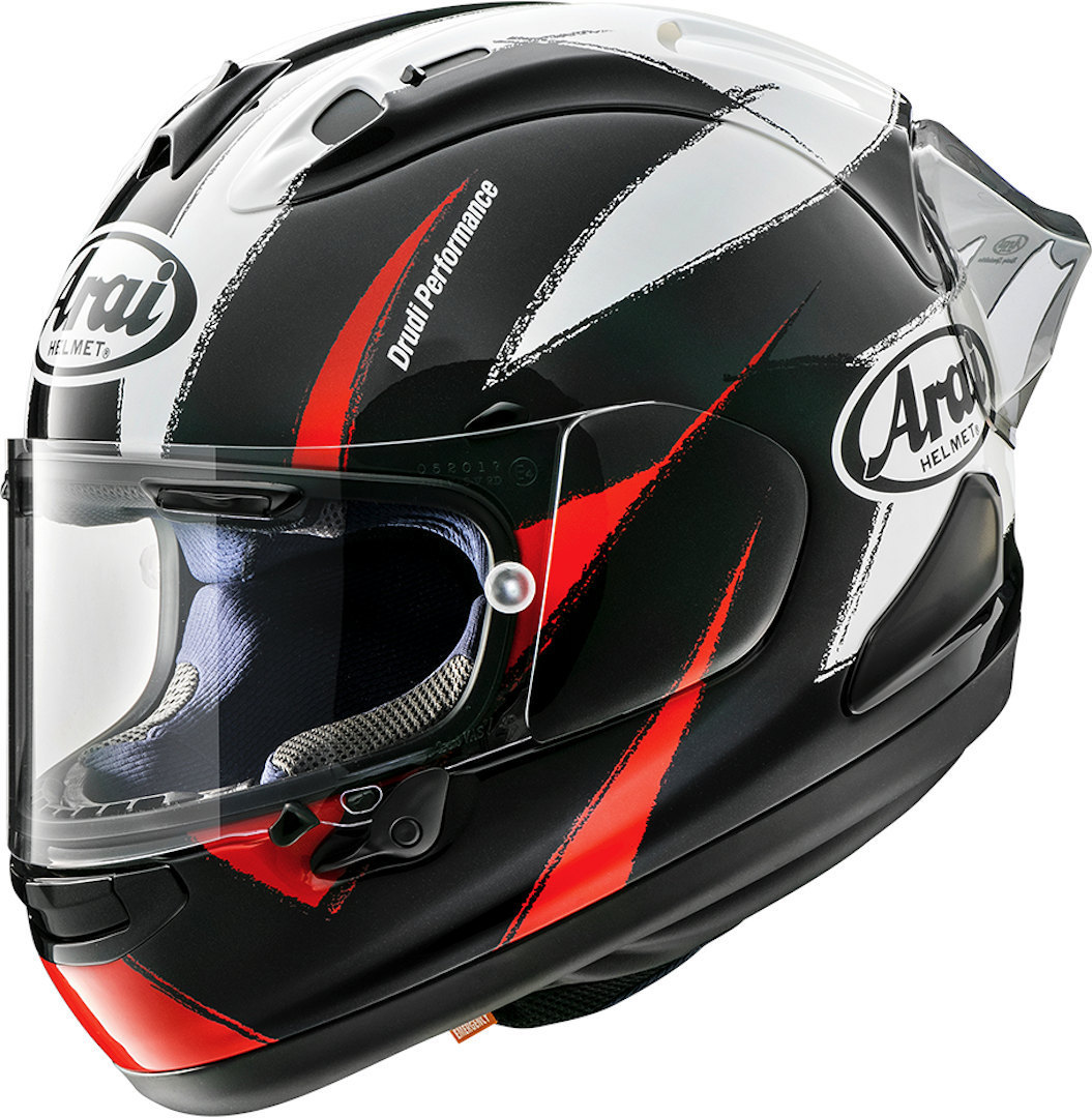 Arai RX-7V Racing Sign Helmet, black-white-red, Size XS, black-white-red, Size XS