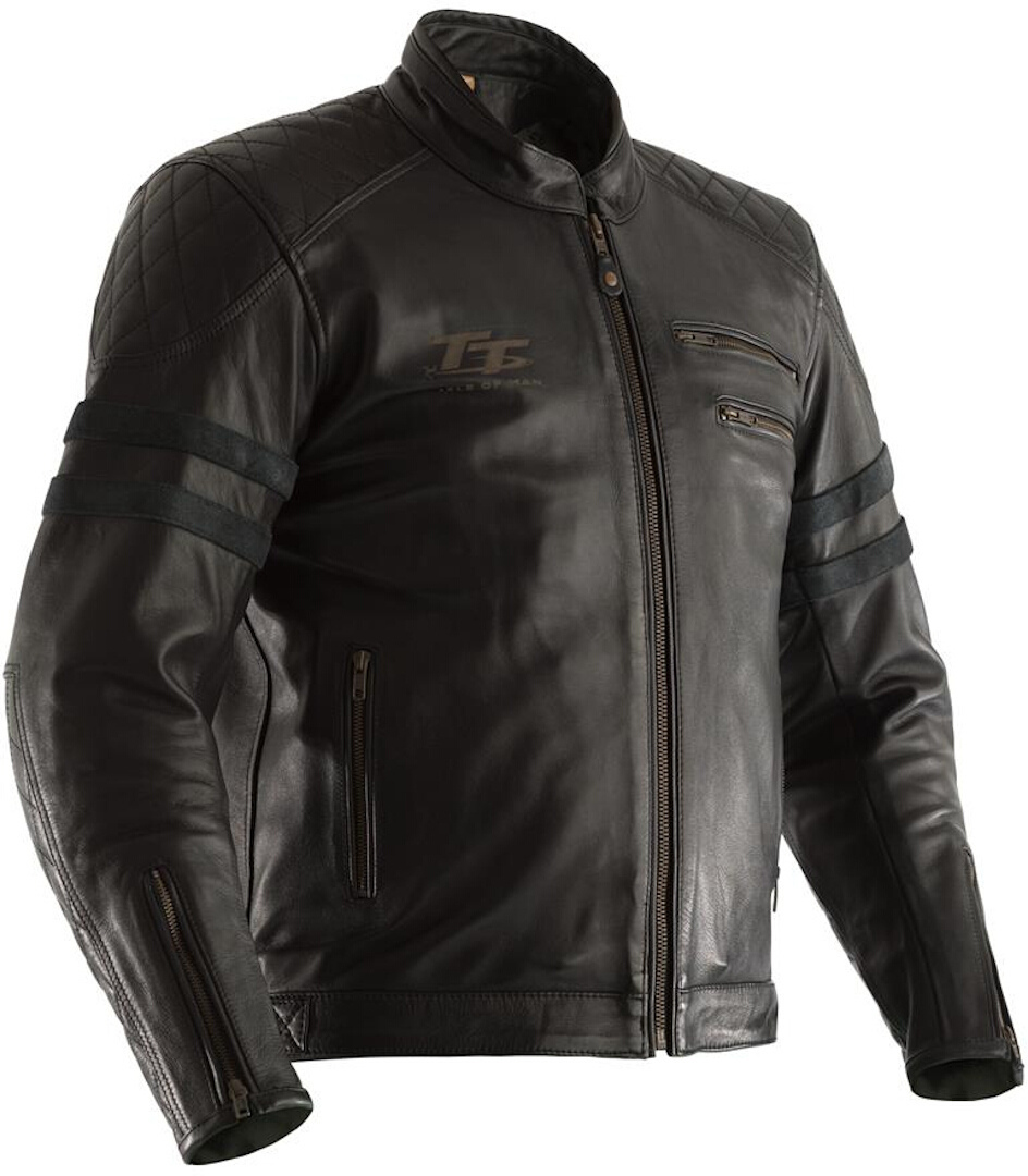 Image of RST IOM TT Hillberry Motorcycle Leather Jacket Giacca moto in pelle, nero, dimensione S