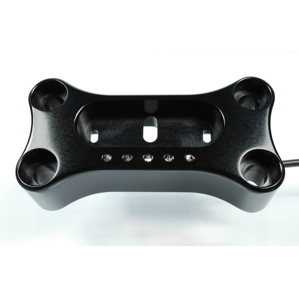 motogadget msm Metric Handle Bar Top Clamp for mounting the motoscope mini, black, black