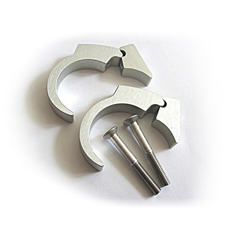 motogadget Mounting kit for handlebar msm Handle Bar Clip Kit, silver, silver