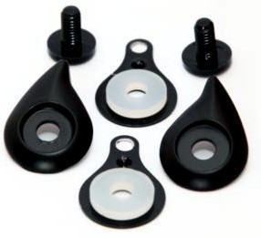 Bores Bogo/Hole Ring Helmet Fastening Kit, black, black, Size One Size