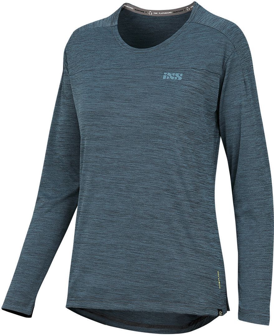 IXS Flow X LS Ladies Bicycle Jersey, turquoise, Size 44 for Women, turquoise, Size 44 for Women