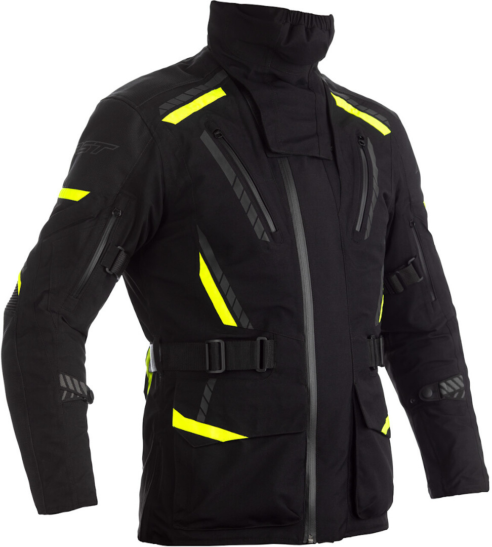 RST Pro Series Pathfinder Motorcycle Texte Jacket, black-yellow, Size M, black-yellow, Size M