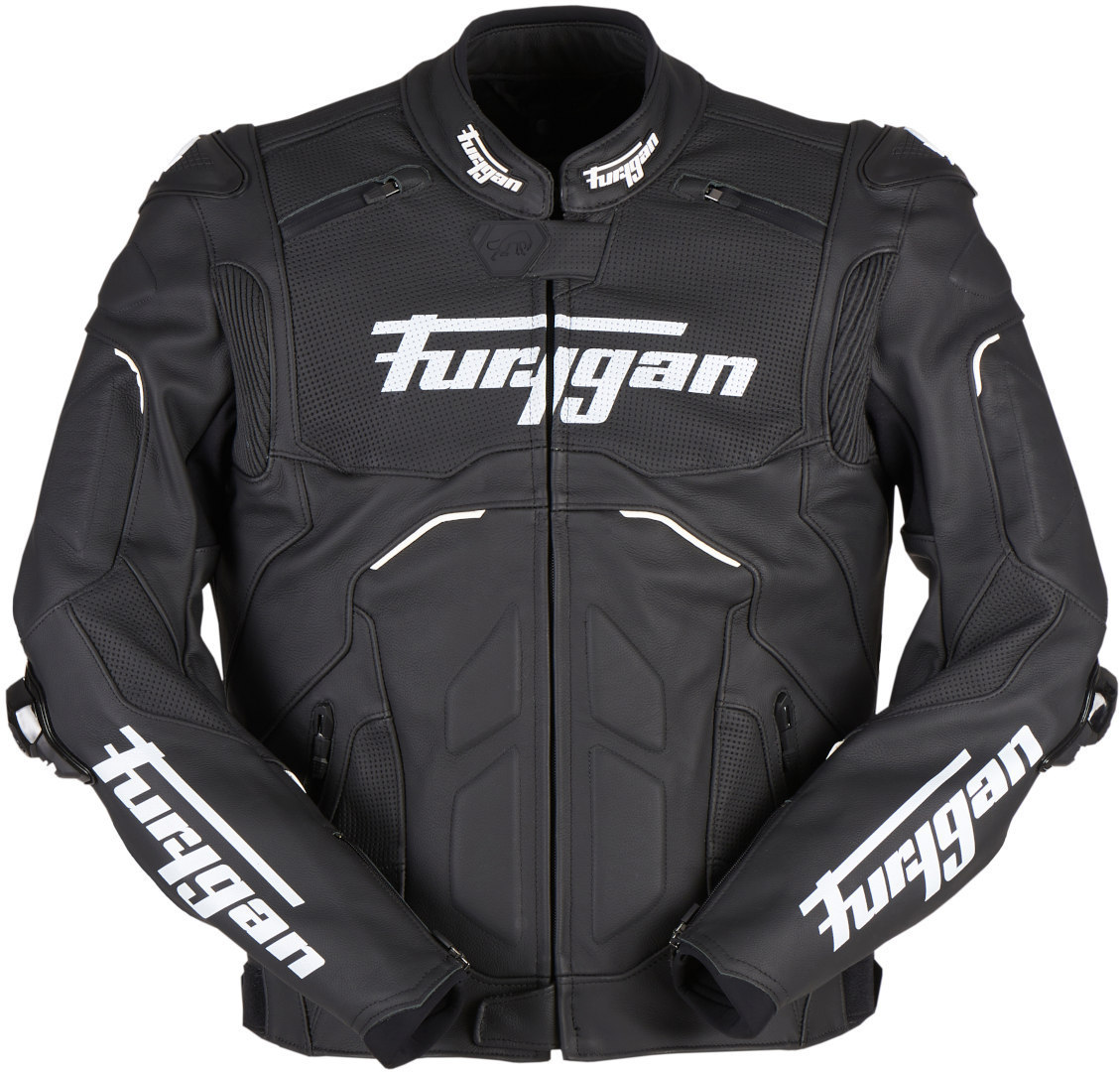 Image of Furygan Raptor Evo 2 Giacca moto in pelle, nero-bianco, dimensione XL