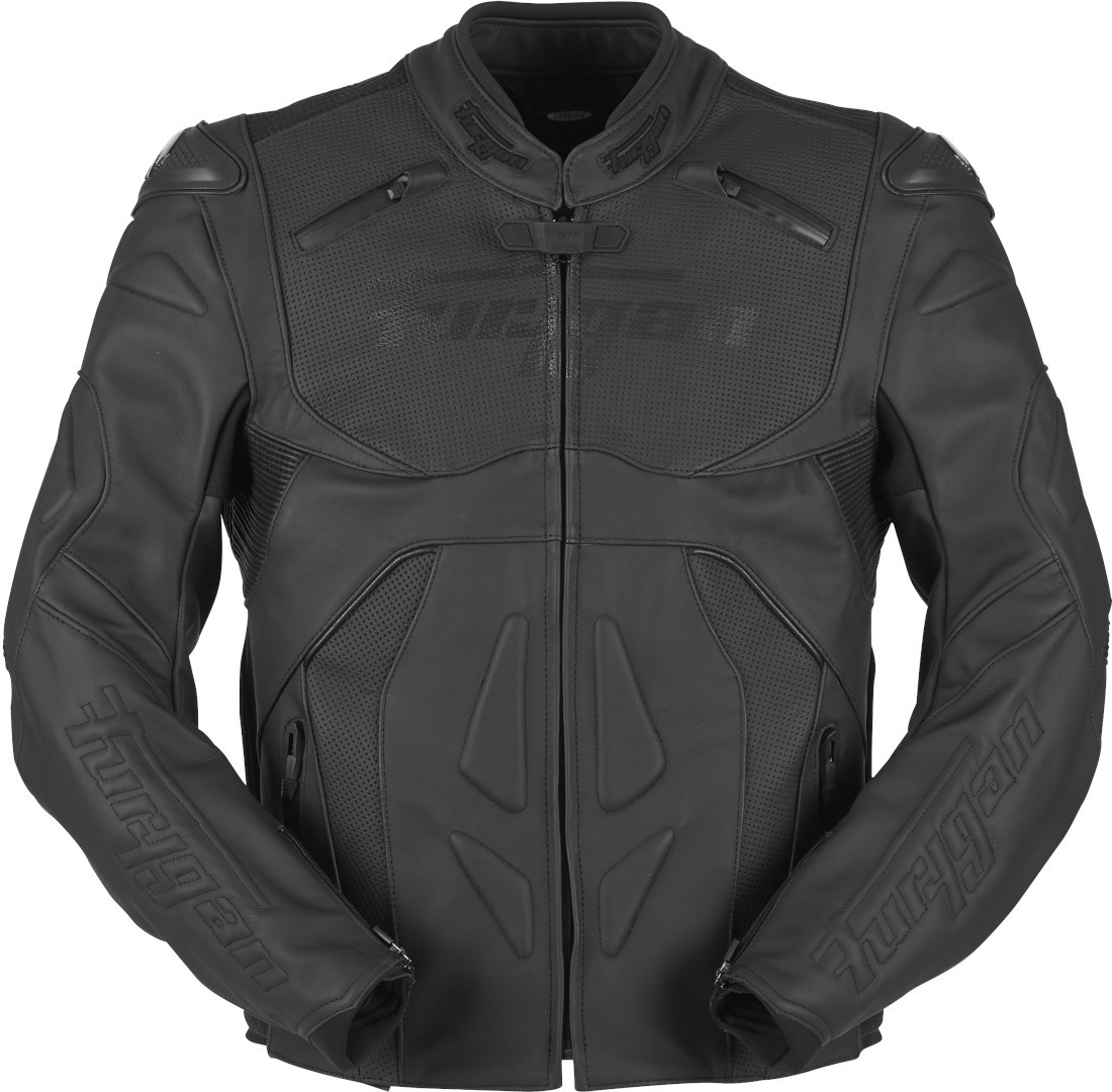 Furygan Ghost Motorcycle Leather Jacket, black, Size 2XL, black, Size 2XL