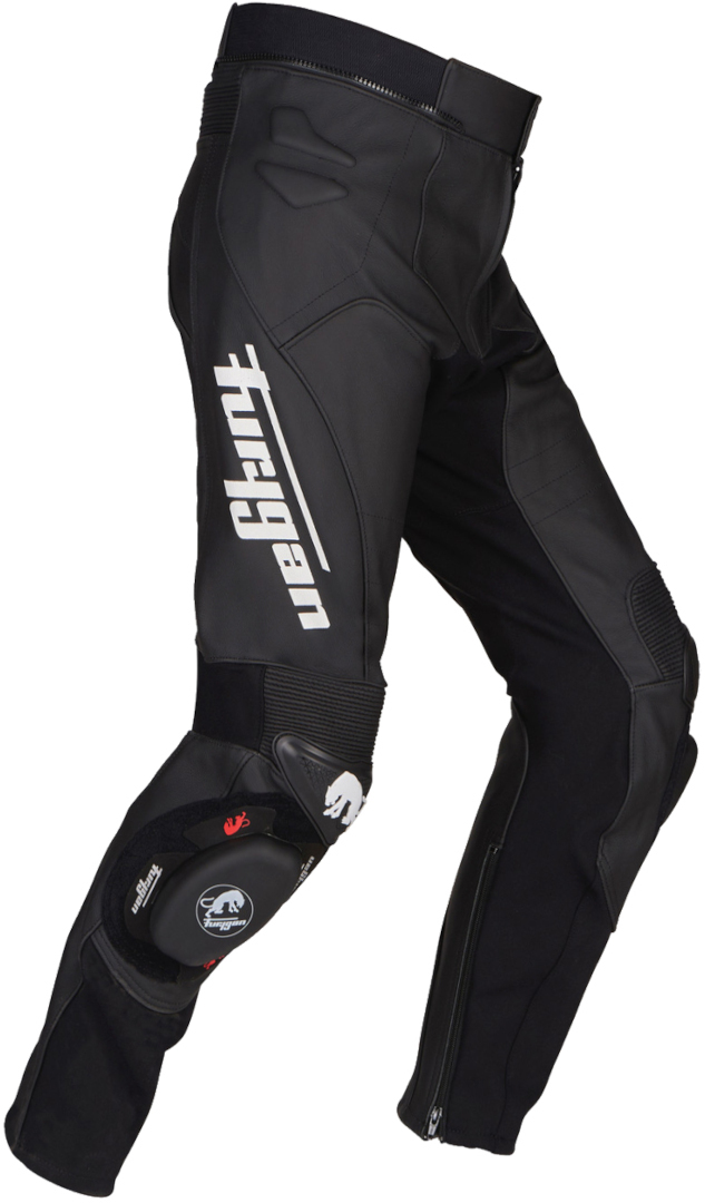 Furygan Raptor Evo Motorcycle Leather Pants, black-white, Size 38, black-white, Size 38