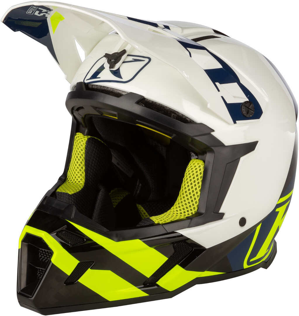 Klim F5 Koroyd Ascent Carbon Motocross hjälm, blå-gul, storlek 2XL