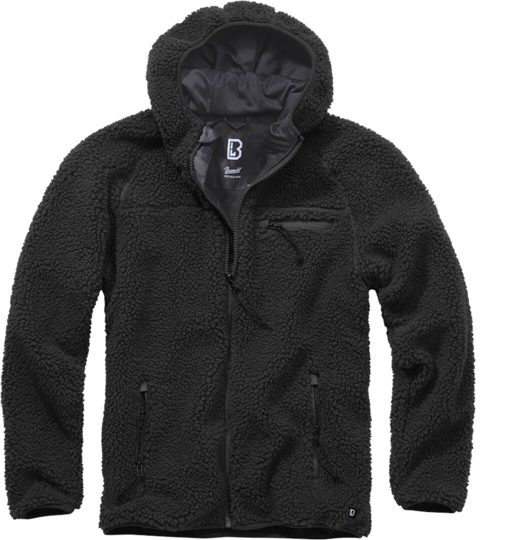 Brandit Teddyfleece Worker Jacket, black, Size L, black, Size L